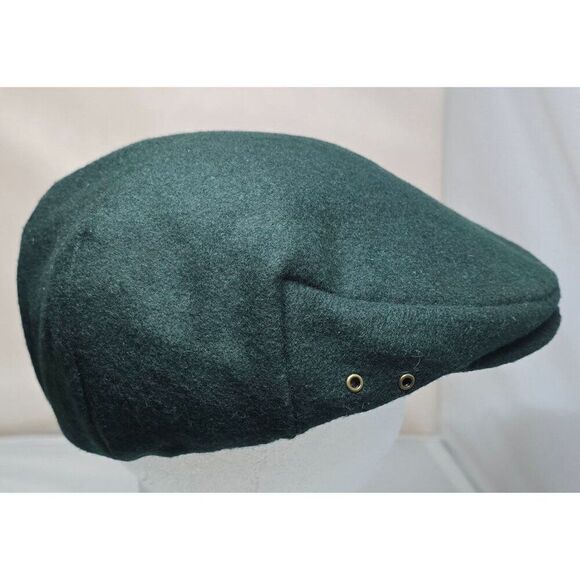 Scala Classico Green Wool-Blend Flat Cap Handmade By Dorfman Pacific Co. - Picture 2 of 6